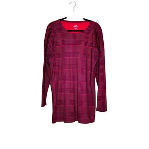 J.Jill wopmens size L tunic buffalo plaid supima cotton long sleeve career wear